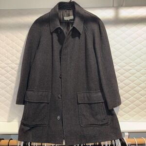 Mario Caldi Italy 100% Virgin Wool Overcoat Mens 52 XL Fly Front